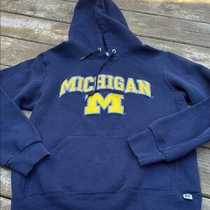 Russell Athletics Michigan Navy Hoodie size S